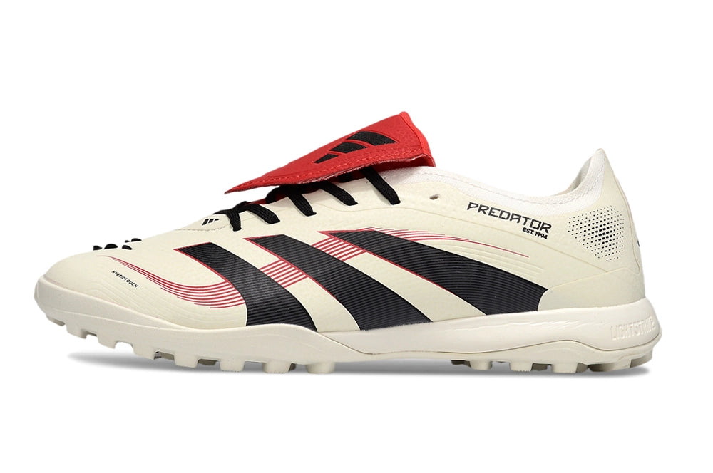 Adidas Predator League Fold-Over Tongue TF Turf Boots – White/Red