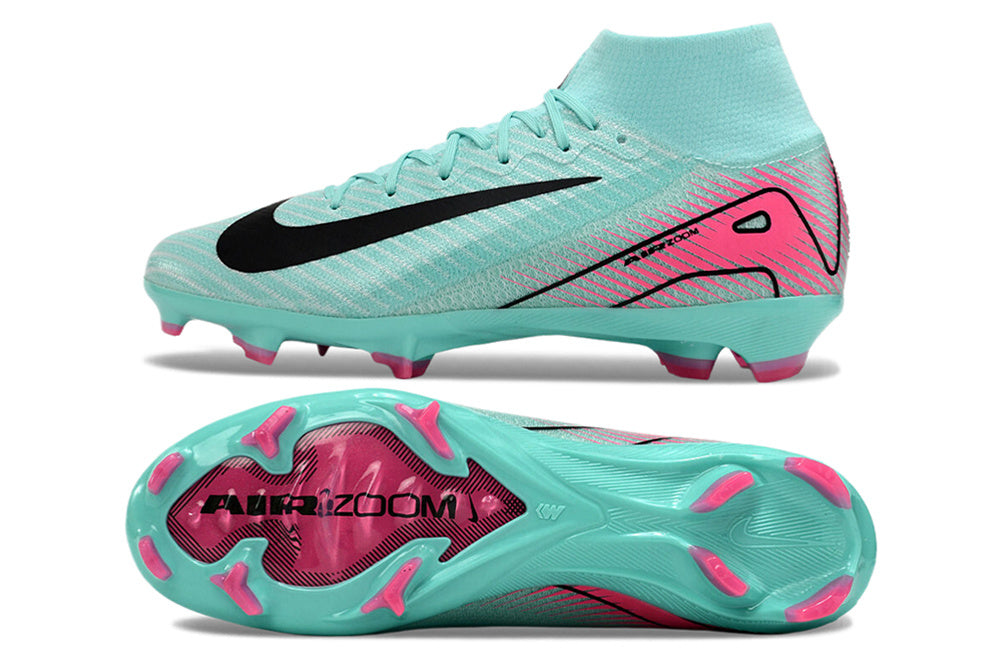 Nike Air Zoom Mercurial Superfly 10 Elite FG Football Boots – Azul Rosa High-Top Speed Edition