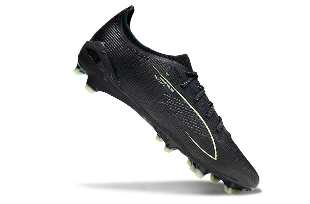 PUMA Ultra 6 Ultimate FG Football Boots – Black & Green Elite Firm Ground Soccer Cleats