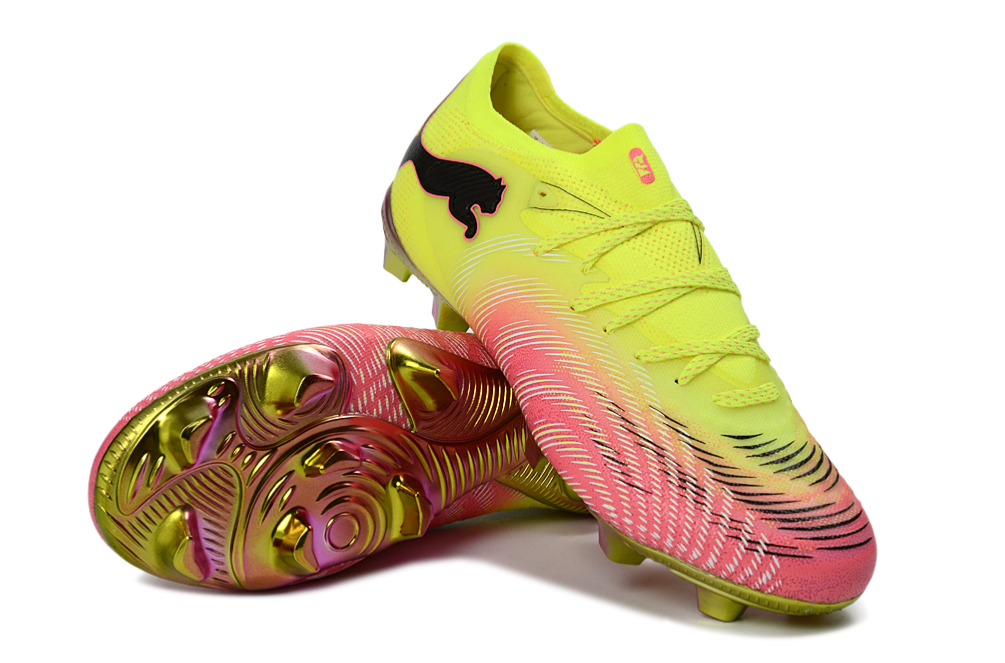 PUMA FUTURE 8 Ultimate FG Football Boots – Yellow Alert & Pink Elite Soccer Cleats