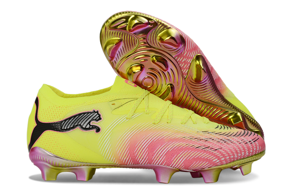 PUMA FUTURE 8 Ultimate FG Football Boots – Yellow Alert & Pink Elite Soccer Cleats