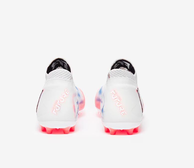PUMA FUTURE 8 Ultimate FG Football Boots – White, Red & Blue Elite Soccer Cleats