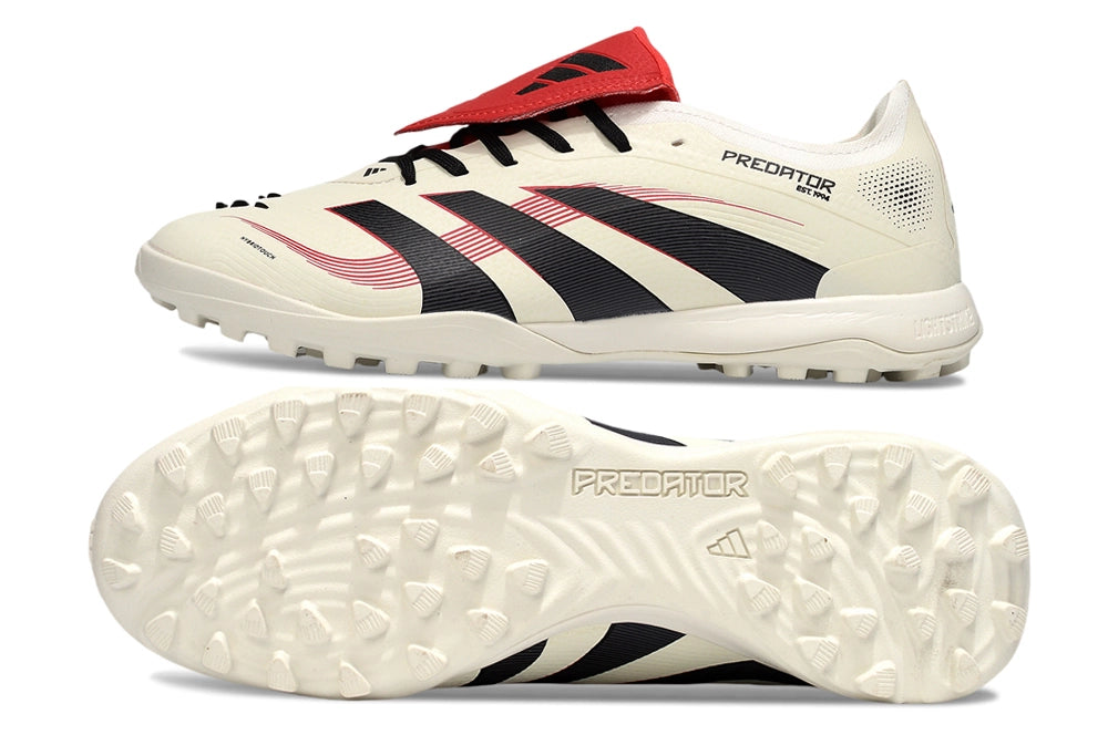 Adidas Predator League Fold-Over Tongue TF Turf Boots – White/Red
