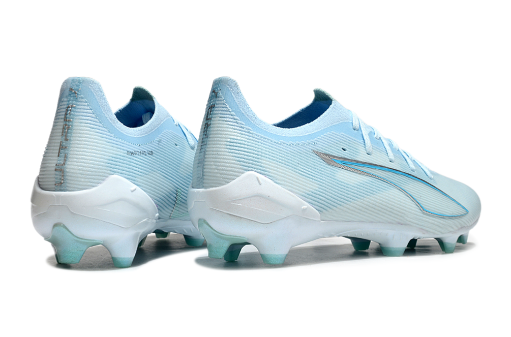 PUMA Ultra 5 Ultimate FG Football Boots – Icy Blue & White Elite Speed Cleats
