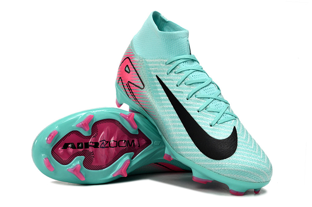 Nike Air Zoom Mercurial Superfly 10 Elite FG Football Boots – Azul Rosa High-Top Speed Edition
