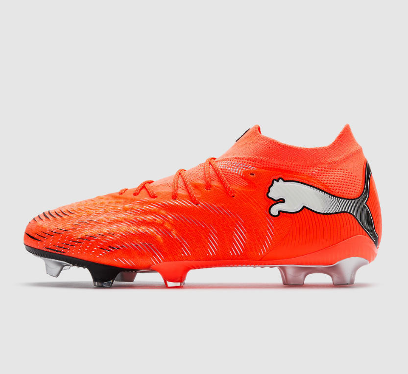 PUMA Future 9 Ultimate FG Football Boots – Glowing Red & Metallic Silver Elite Soccer Cleats