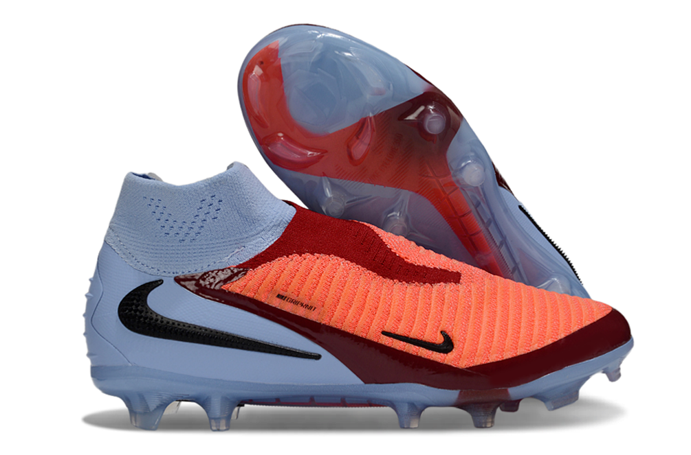 Nike Phantom 6 High Ankle Elite FG Blue & Red Football Boots.