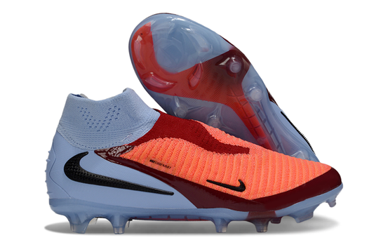 Nike Phantom 6 High Ankle Elite FG Blue & Red Football Boots.