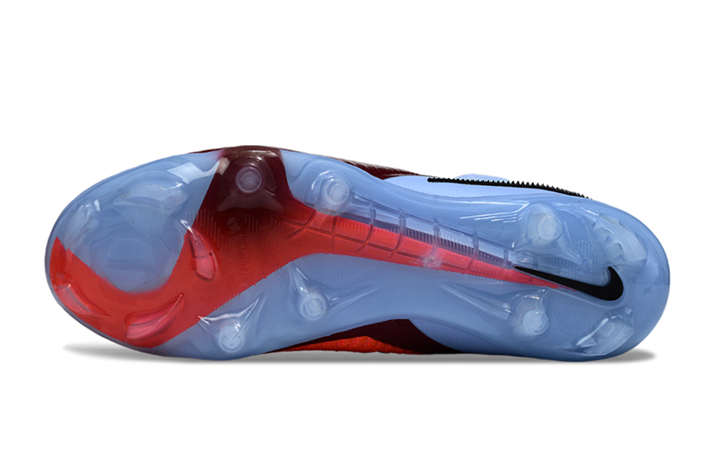 Nike Phantom 6 High Ankle Elite FG Blue & Red Football Boots.