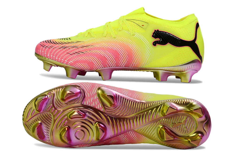 PUMA FUTURE 8 Ultimate FG Football Boots – Yellow Alert & Pink Elite Soccer Cleats