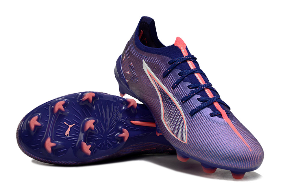 PUMA Ultra 5 Ultimate FG Football Boots – Lapis Lazuli, Puma White & Sunset Glow Speed Cleats