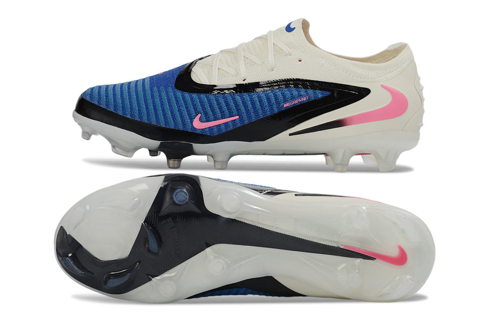 Nike Phantom 6 Low Elite FG Football Boots – White/Blue/Pink