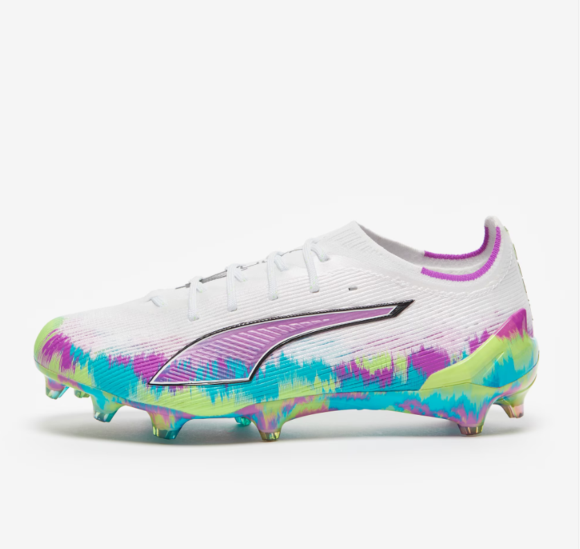 PUMA Ultra 6 Ultimate Brilliance FG Football Boots – White / Pink / Purple | Elite Speed Firm Ground Soccer Cleats