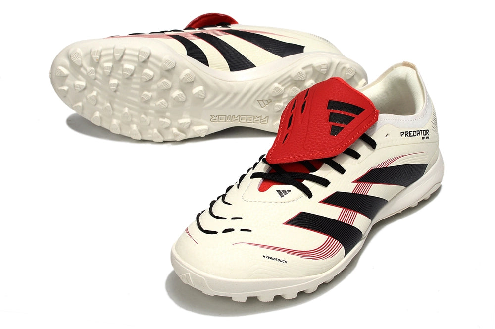Adidas Predator League Fold-Over Tongue TF Turf Boots – White/Red