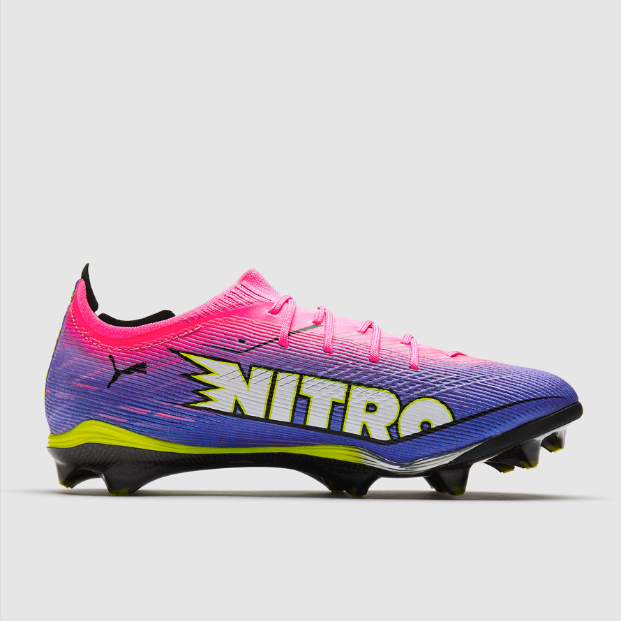 PUMA Ultra 6 Carbon Nitro FG Football Boots – Ultra Blue & Luminous Pink Elite Speed Soccer Cleats