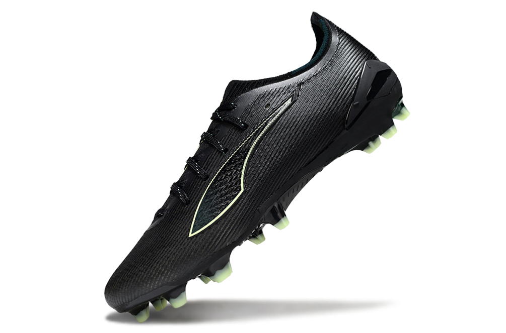 PUMA Ultra 6 Ultimate FG Football Boots – Black & Green Elite Firm Ground Soccer Cleats