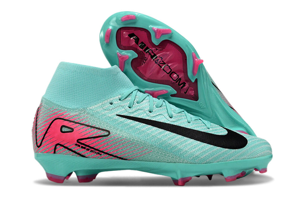 Nike Air Zoom Mercurial Superfly 10 Elite FG Football Boots – Azul Rosa High-Top Speed Edition