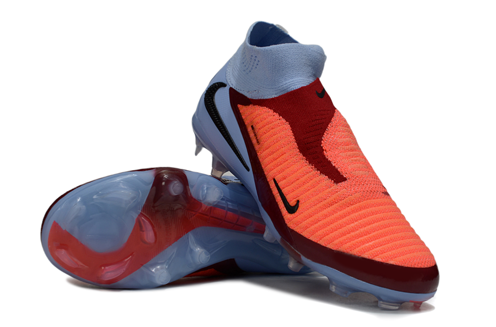 Nike Phantom 6 High Ankle Elite FG Blue & Red Football Boots.